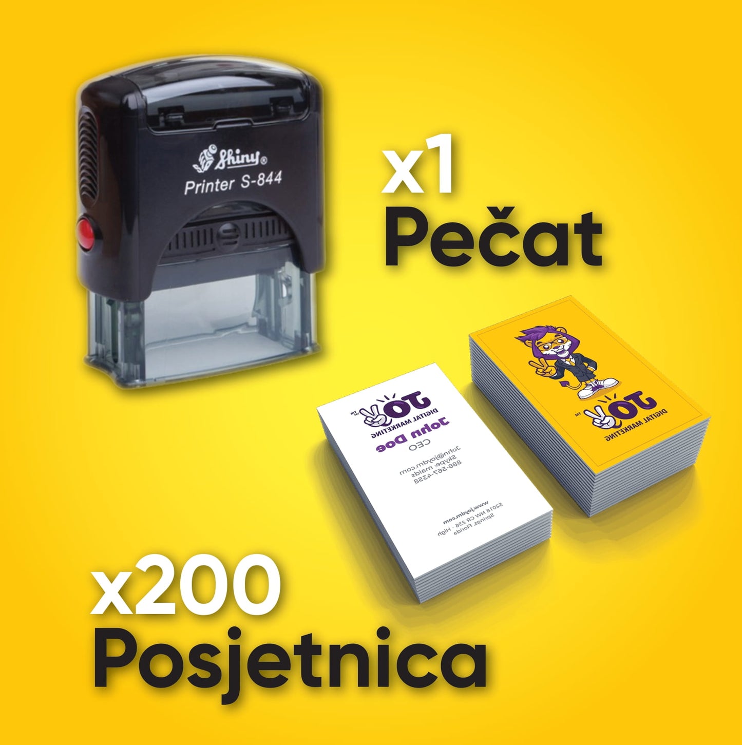 Business starter paket 1 (1x Pečat, 200x vizitki)