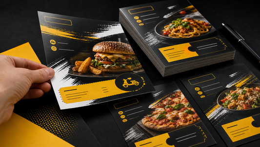 Reklamni letci za dostavu hrane | Black Box Print
