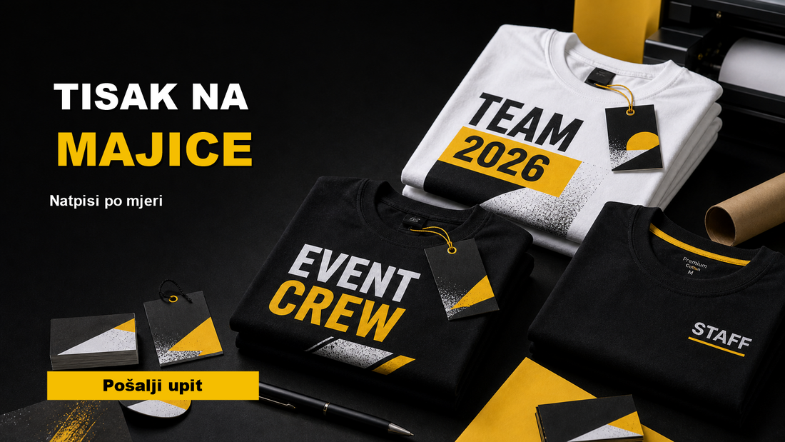 Tisak na majice za firme, timove i evente u Black Box Print stilu